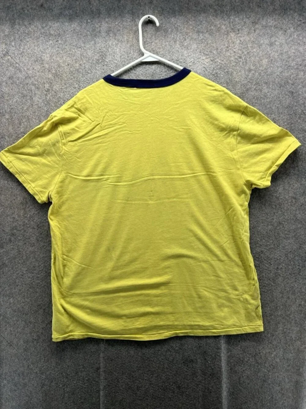 Polo Ralph Lauren Shirt Men XL Yellow RL Athletics Track Ringer Crewneck Tee